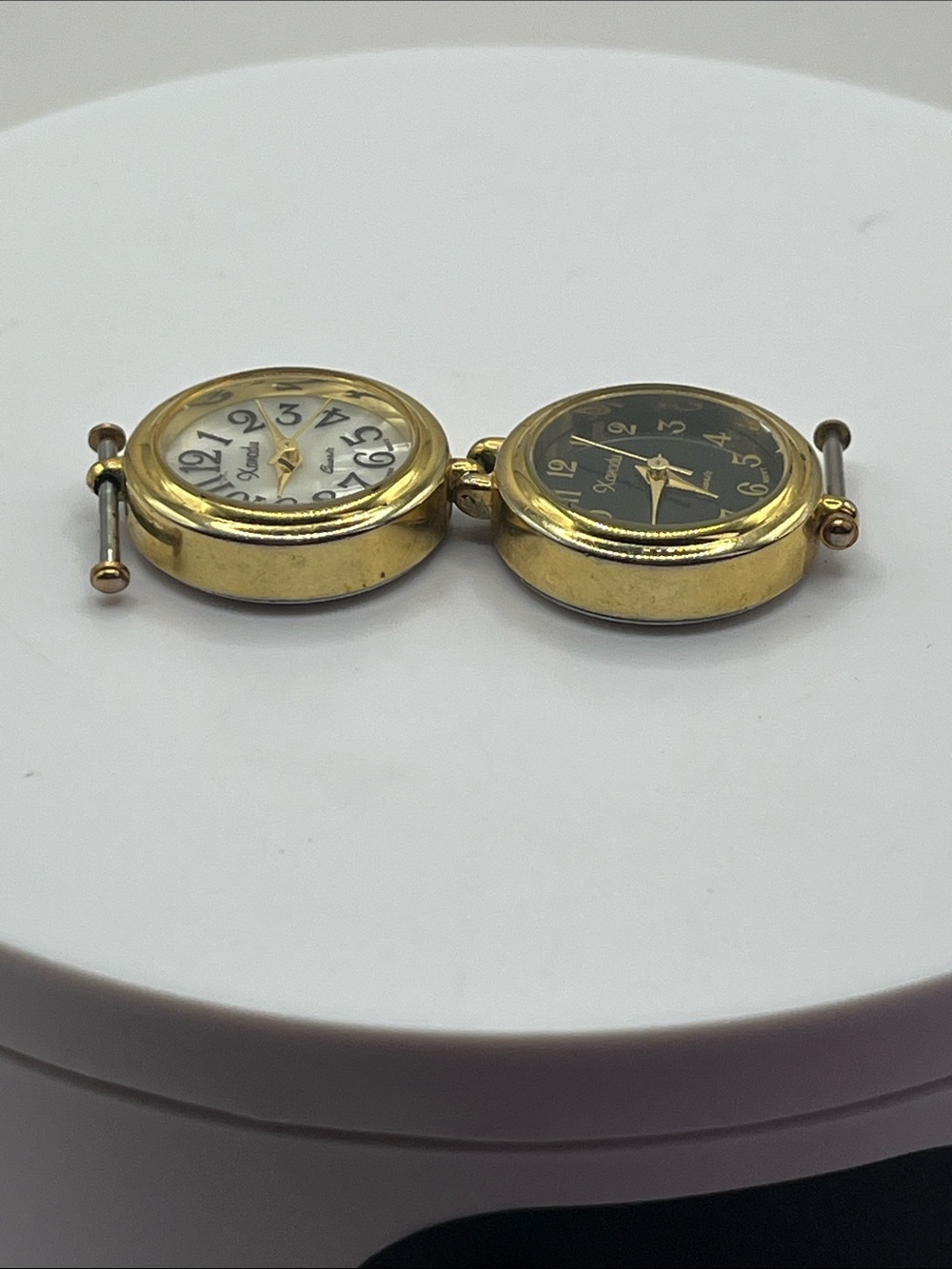 Quartz Xanadu Two‑Time‑Zone Watch new batteries works great 20mm - Picture 6 of 8